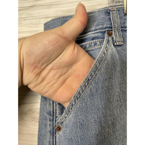 Old Navy Jeans Womens 20 Blue Mid-Rise Baggy Wide Leg Drapey Denim Cargo Pockets - Picture 3 of 16